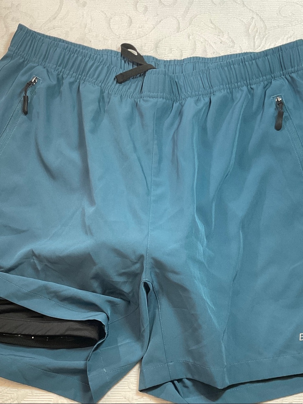 Men's Bikewa Cycling shorts with inner short and padding Teal Blue. XL